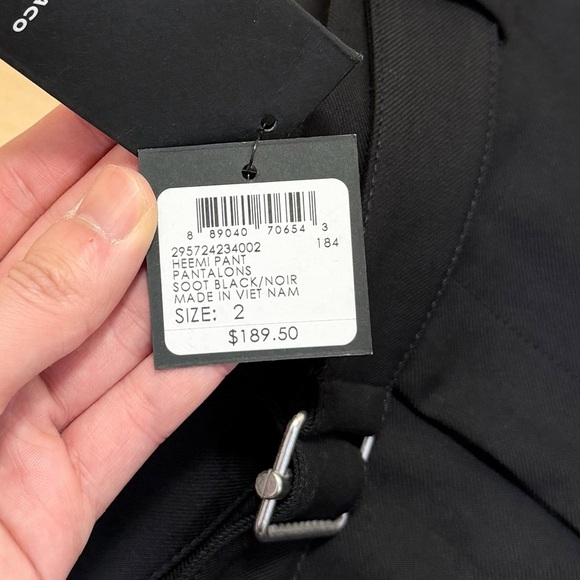 NWT Club Monaco Women’s Heemi Wool Blend Belted Trousers - Picture 5 of 7